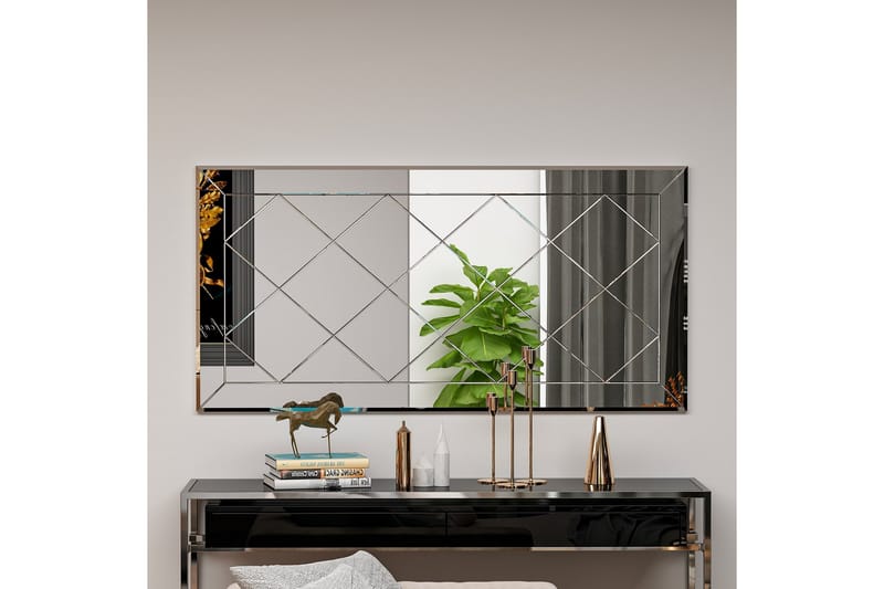 Speil Chakra 60 cm Rektangulær - Hvit - Gangspeil - Veggspeil