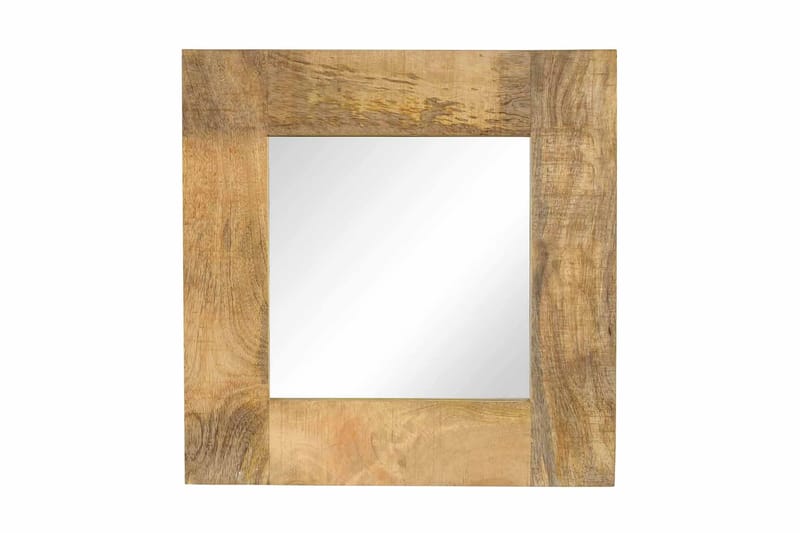 Speil heltre mango 50x50 cm - Beige|Hvit - Gangspeil - Veggspeil