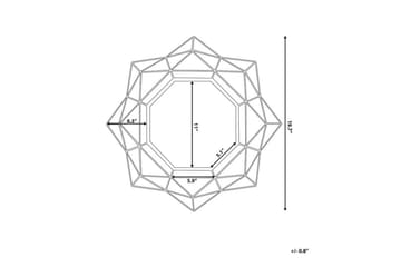 Speil Hillion 50 cm - Gull - Interiør - Speil - Veggspeil