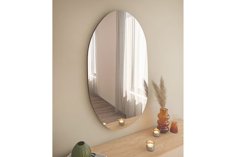 Speil Lopi 52 cm Asymmetrisk - Svart - Gangspeil - Veggspeil