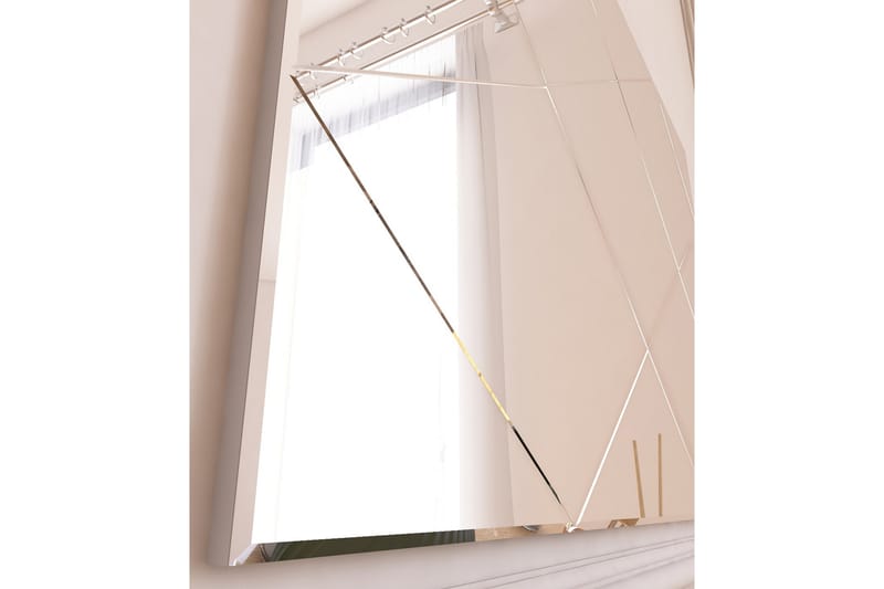 Speil Lossa 50 cm Rektangulær - Hvit - Gangspeil - Veggspeil
