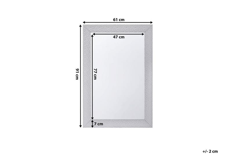 Speil Mervent 61 cm - Sølv - Gangspeil - Veggspeil