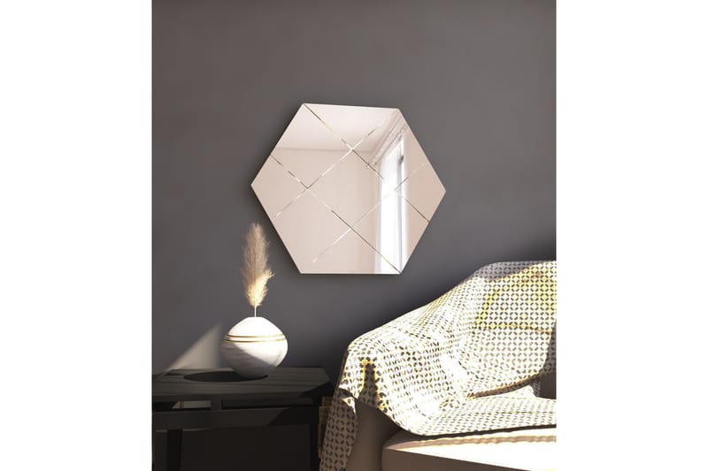 Speil Nady 70 cm Rektangulær - Hvit - Gangspeil - Veggspeil