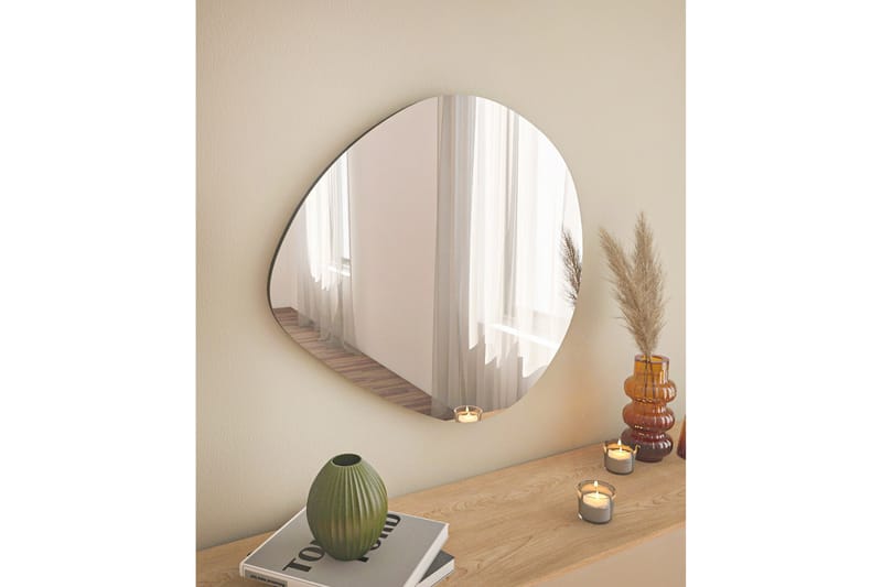 Speil Omilo 60 cm Asymmetrisk - Svart - Gangspeil - Veggspeil