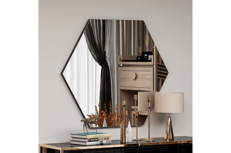 Speil Rubal 70 cm Rektangulær - Svart - Gangspeil - Veggspeil