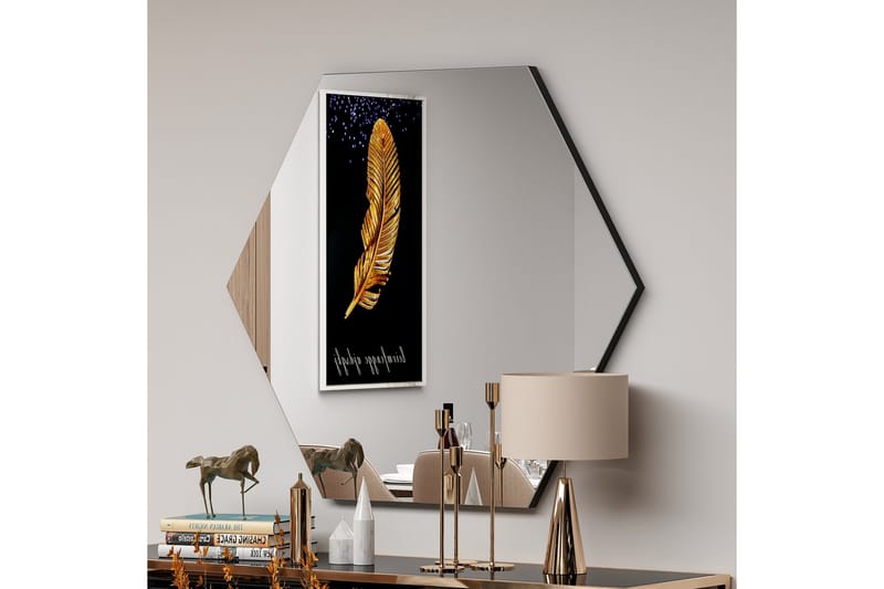 Speil Rubal 70 cm Rektangulær - Svart - Gangspeil - Veggspeil