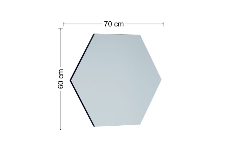 Speil Rubal 70 cm Rektangulær - Svart - Gangspeil - Veggspeil