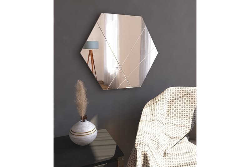 Speil Rubby 70 cm Rektangulær - Hvit - Gangspeil - Veggspeil