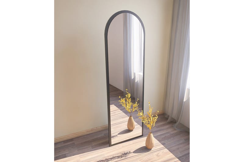 Speil Rusele 50 cm Rektangulær - Svart - Gangspeil - Helkroppsspeil - Veggspeil