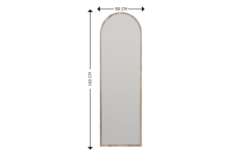 Speil Rusele 50 cm Rektangulær - Valnøtt - Gangspeil - Helkroppsspeil - Veggspeil