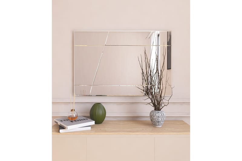 Speil Sachi 50 cm Rektangulær - Hvit - Gangspeil - Veggspeil