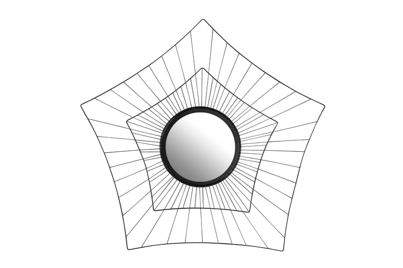 Speil Star - Svart - Gangspeil - Veggspeil