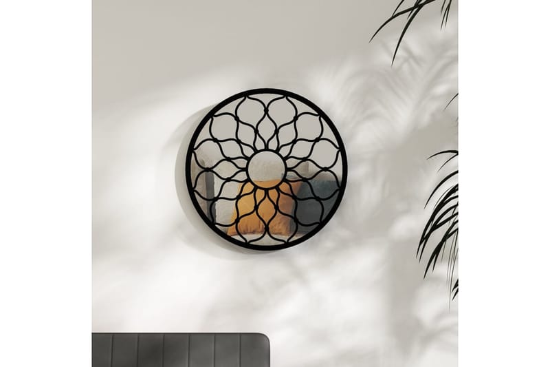 Speil svart 60x3 cm for innendørs bruk jern - Svart - Gangspeil - Veggspeil