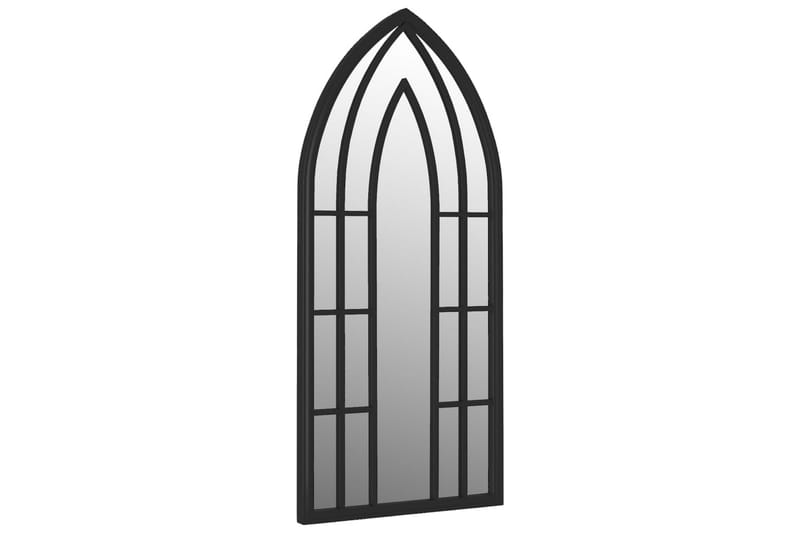Speil svart 70x30 cm for innendørs bruk jern - Svart - Gangspeil - Veggspeil