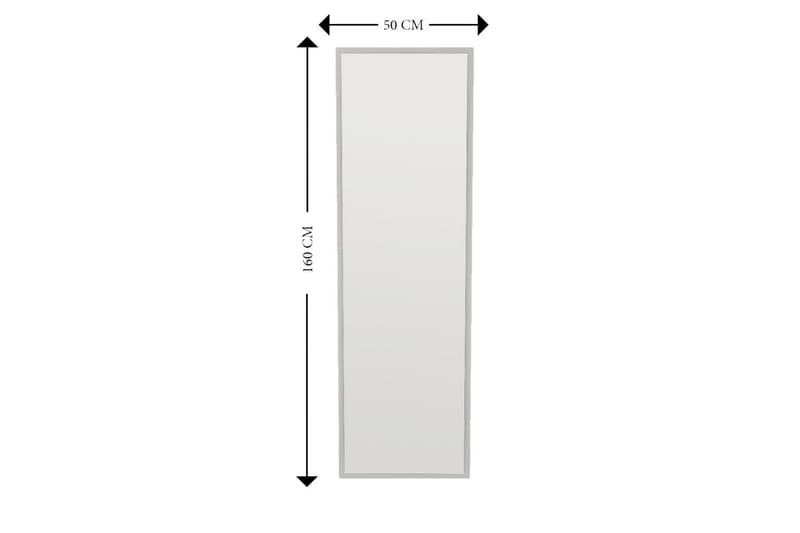 Speil Tessari 50 cm Rektangulær - Hvit - Gangspeil - Helkroppsspeil - Veggspeil