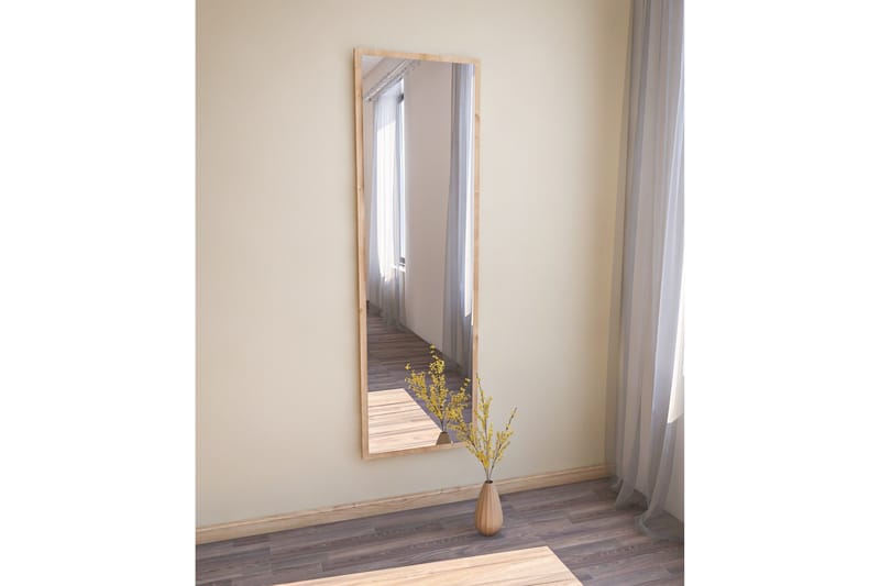 Speil Tessari 50 cm Rektangulær - Tre/Natur - Gangspeil - Veggspeil - Helkroppsspeil
