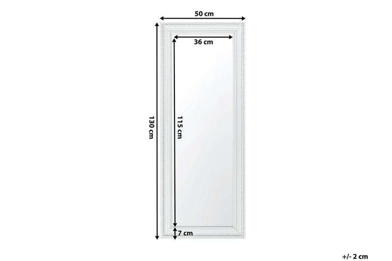 Speil Vertou 50 cm - Hvit - Gangspeil - Veggspeil