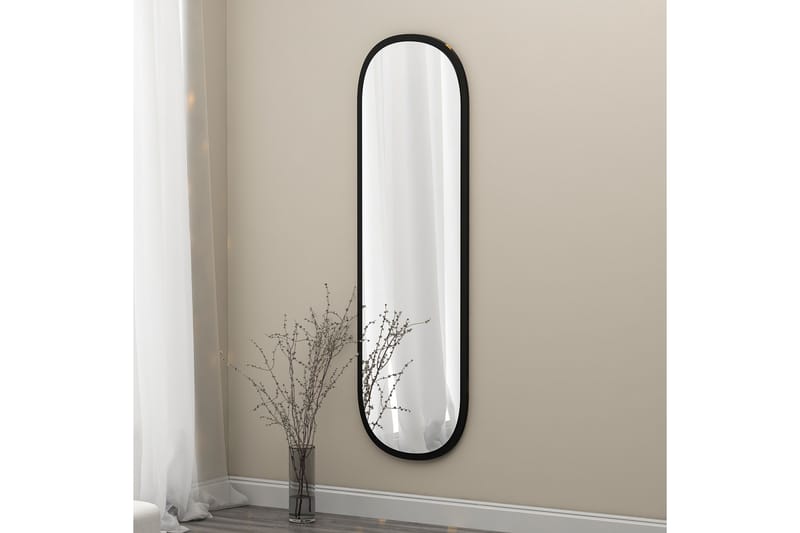 Speil Zeos 40 cm Rektangulær - Svart - Gangspeil - Veggspeil