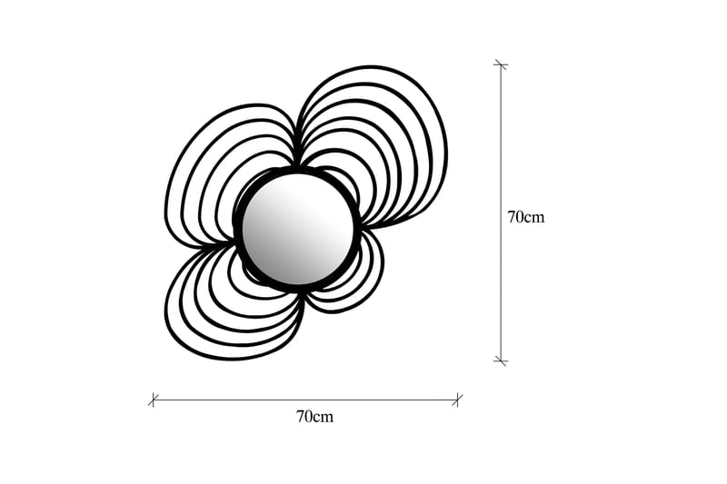 Speil Planet - Svart - Gangspeil - Veggspeil