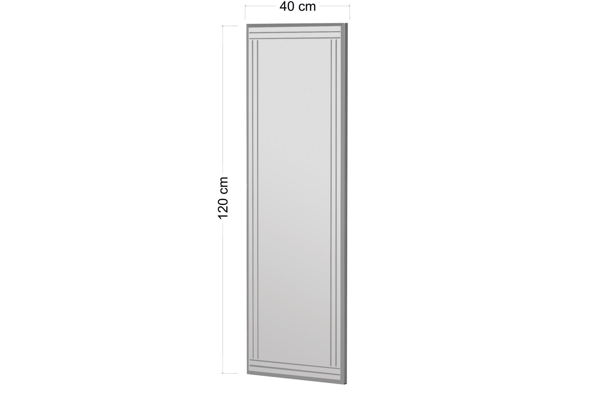 Speil Pauli 40 cm Rektangulær - Hvit - Interiør - Speil - Veggspeil