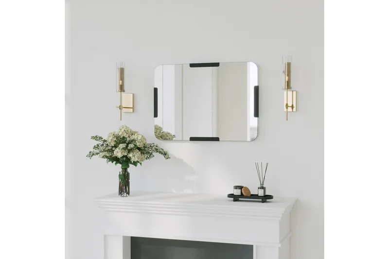 Taharoa Speil 50 cm Rektangulær, Svart