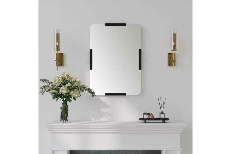 Taharoa Speil 50 cm Rektangulær - Svart - Interiør - Speil - Veggspeil