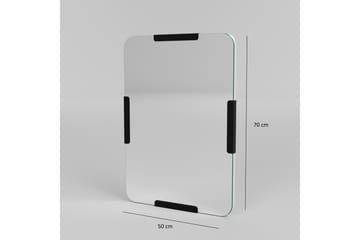 Taharoa Speil 50 cm Rektangulær - Svart - Interiør - Speil - Veggspeil