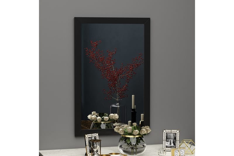 Vanomi Speil 50 cm Rektangulær - Svart - Interiør - Speil - Veggspeil