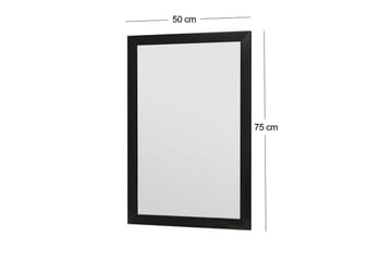 Vanomi Speil 50 cm Rektangulær - Svart - Interiør - Speil - Veggspeil