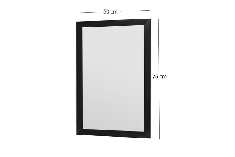 Vanomi Speil 50 cm Rektangulær - Svart - Interiør - Speil - Veggspeil