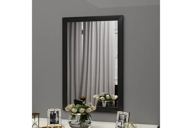 Vanomi Speil 50 cm Rektangulær, Svart