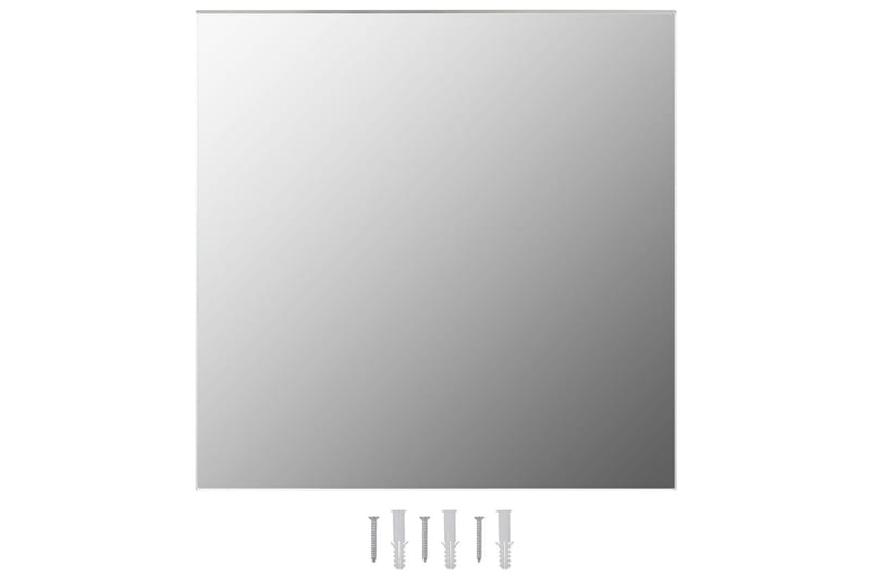 Veggspeil 2 stk 60x60 cm firkantet glass - Gangspeil - Veggspeil