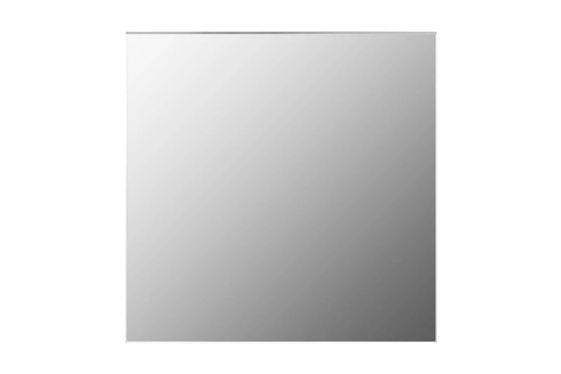 Veggspeil 40x40 cm firkantet glass - Beige|Hvit - Gangspeil - Veggspeil