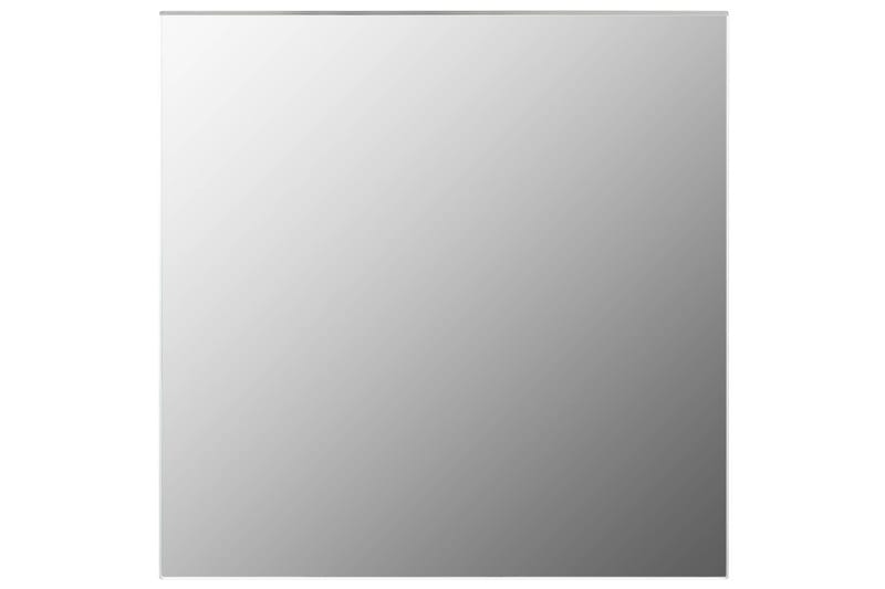 Veggspeil 60x60 cm firkantet glass - Beige|Hvit - Gangspeil - Veggspeil