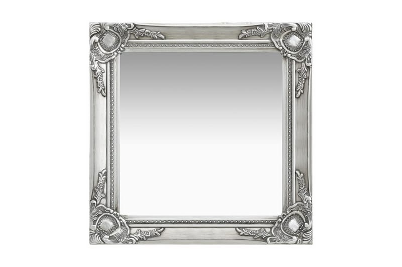 Veggspeil barokkstil 50x50 cm sølv - Gangspeil - Veggspeil