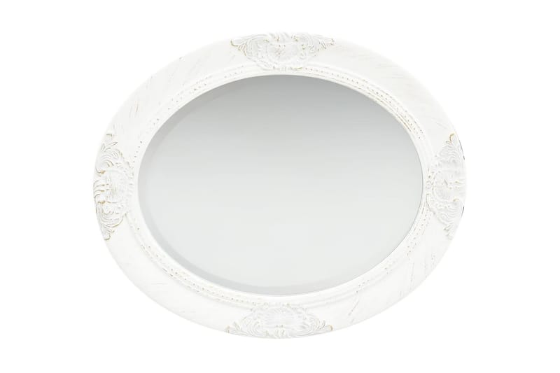 Veggspeil barokkstil 50x60 cm hvit - Gangspeil - Veggspeil
