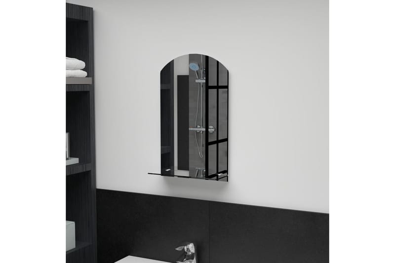Veggspeil med hylle 30x50 cm herdet glass -   - Gangspeil - Veggspeil