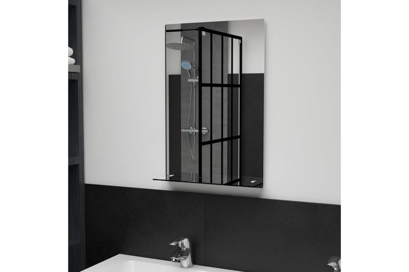 Veggspeil med hylle 40x60 cm herdet glass - Gangspeil - Veggspeil