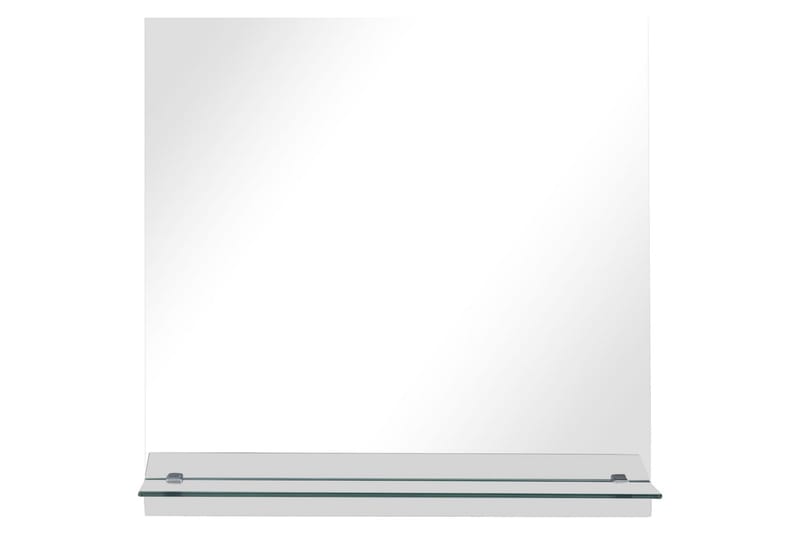 Veggspeil med hylle 50x50 cm herdet glass -   - Gangspeil - Veggspeil