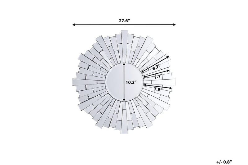 Vire speil 70 cm - Sølv - Interiør - Speil - Veggspeil
