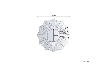 Vire speil 70 cm - Sølv - Interiør - Speil - Veggspeil