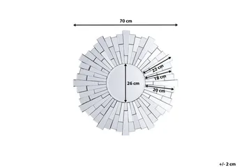 Vire speil 70 cm - Sølv - Interiør - Speil - Veggspeil