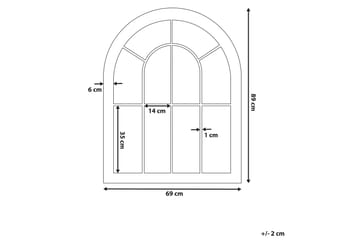 Yosiyah Speil 69x88 cm - Beige - Interiør - Speil - Veggspeil