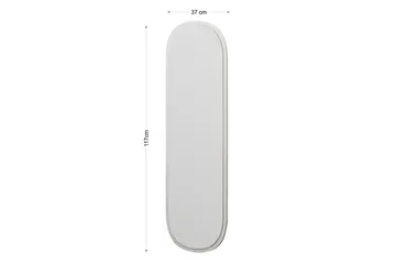 Zeos Speil 40 cm Rektangulær - Hvit - Interiør - Speil - Veggspeil