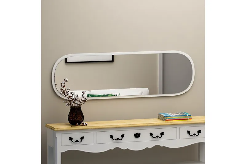 Zeos Speil 40 cm Rektangulær - Hvit - Interiør - Speil - Veggspeil