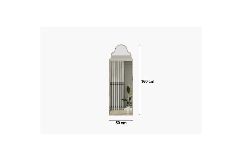 Vetra Gulvspeil 50x160 cm - Hvit - Interiør - Speil - Gulvspeil