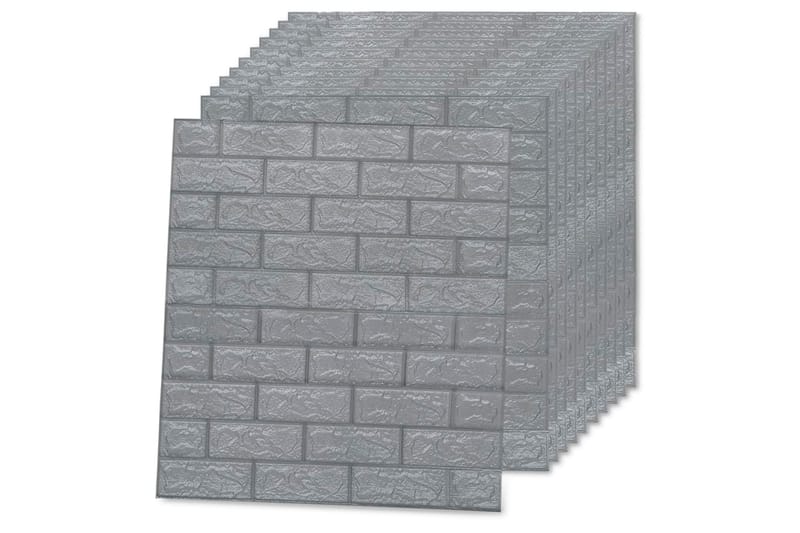 3D-tapet murstein selvklebende 40 stk antrasitt - Antrasittgrå - Tapet stue - Fototapeter - Kjøkkentapeter - Tapet soverom