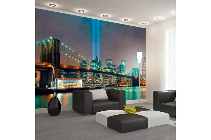 Fototapet Light Of NYC 200x140 - Tapet stue - Tapet soverom - Kjøkkentapeter - Fototapeter