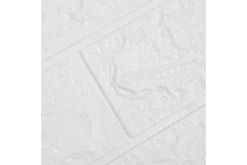 3D-tapet murstein selvklebende 20 stk hvit - Hvit - Tapet stue - Tapet soverom - Kjøkkentapeter - Fototapeter