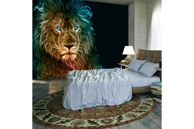 Fototapet Abstract Lion 250x175 - Finnes i flere størrelser - Tapet stue - Tapet soverom - Kjøkkentapeter - Fototapeter